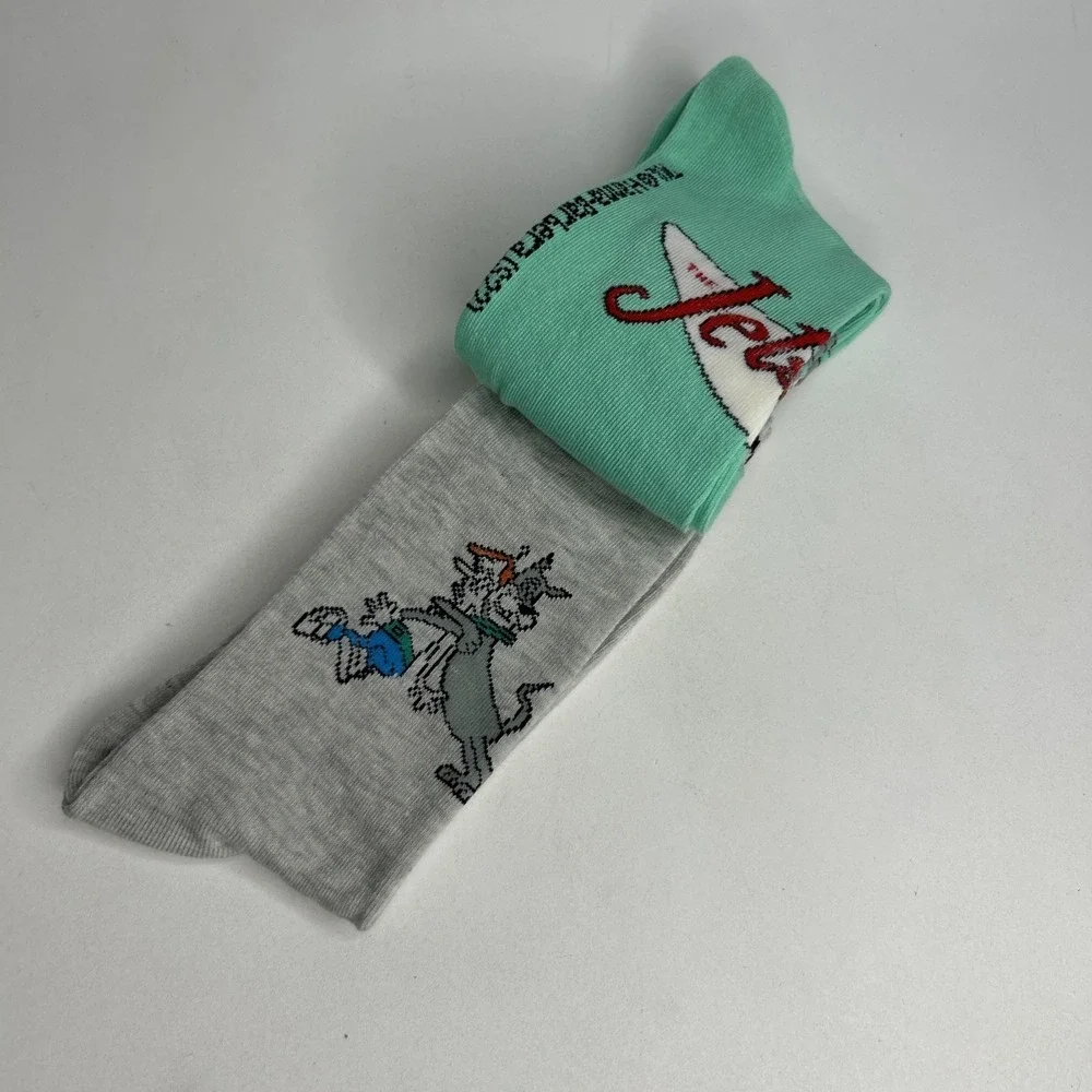 2 Pair The‎ Jetsons Adult Novelty Socks Sz 6-12 Mid Calf Unisex Set Astro George